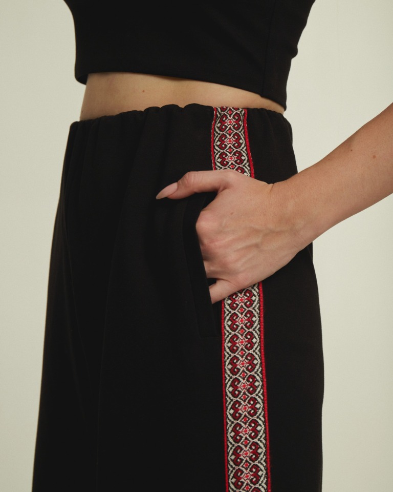 Штани TR 300-1 LZ (Чорний-червоний)